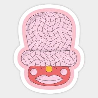 Pink Big Hat Granny Sticker